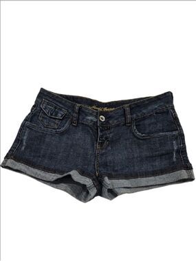 Mudd Dark Blue Cuffed Denim Shorts